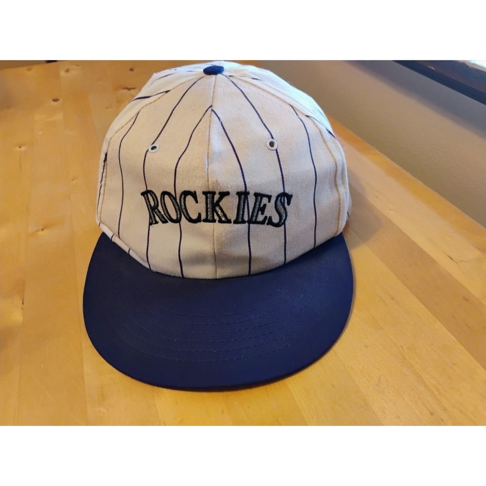 Denver Colorado Rockies Invesco Baseball Cap Snapback Hat Pin Stripe RN38106